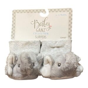 💖5 for $25💖 Baby Ganz Collection Elephant Slippers 0–12 Months Plush Booties